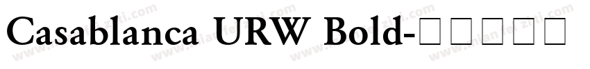 Casablanca URW Bold字体转换